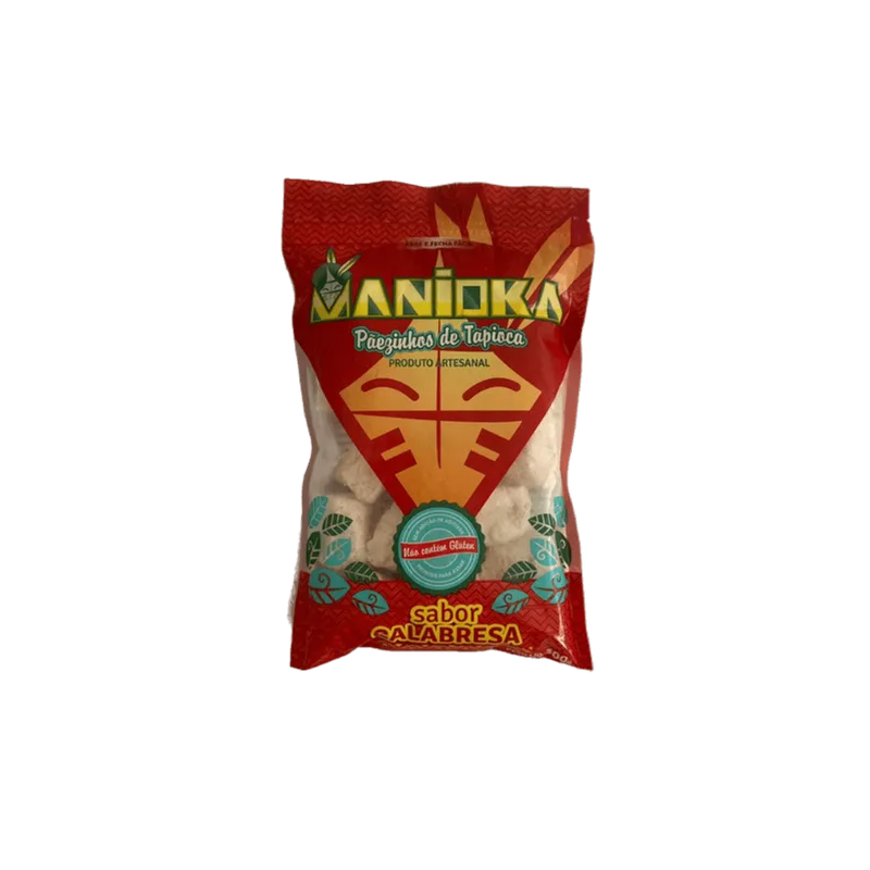 Pão de Tapioca Calabresa Manioka Pack com 3 Unidades de 300g Cada
