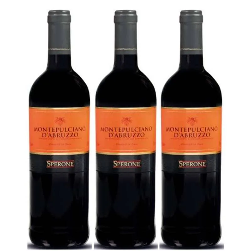 Vinho Sperone Montepulciano D Abruzzo 750ml 03 Unidades - Não Informado