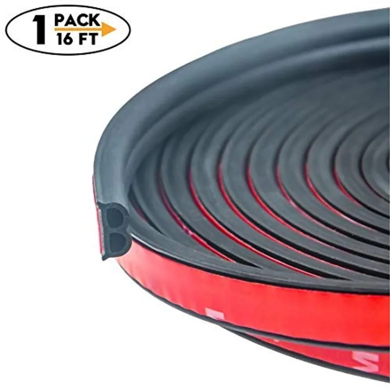 Tira de vedação da porta do carro, tira universal do selo de borracha do motor do caminhão do carro, tira de proteção para a tampa do motor do teto solar da porta da janela do carro (forma b, 16,5 pés