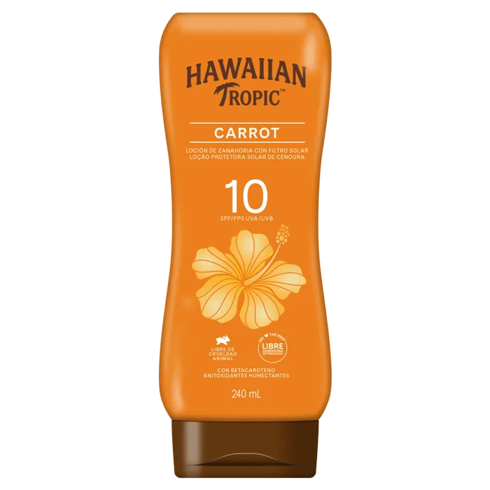 Protetor Solar Corporal Hawaiian Tropic FPS 10 Carrot 240ml - HAWAIIAN TROPIC
