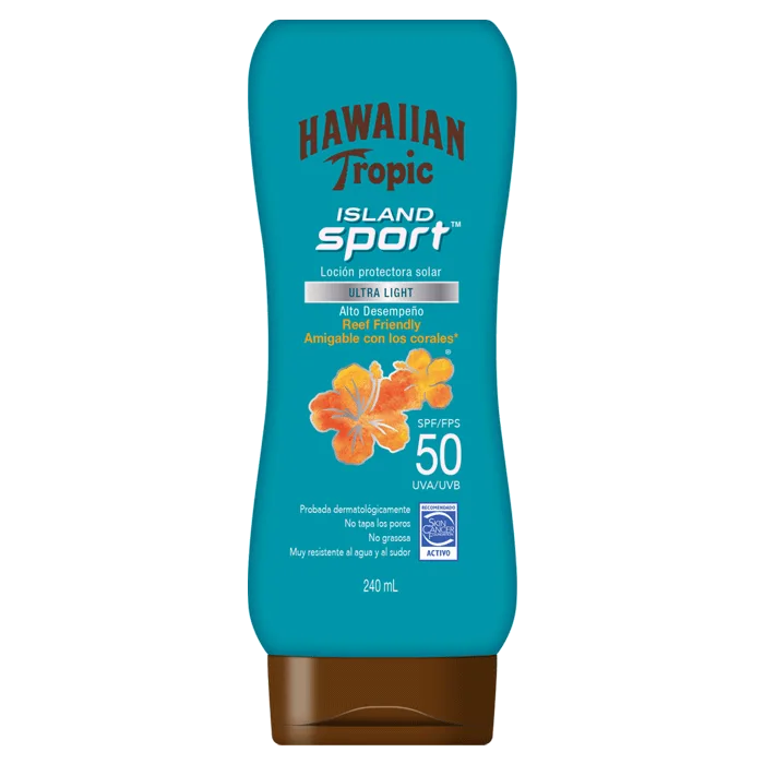 Protetor Solar Corporal Hawaiian Tropic FPS 50 Island Sport 240ml - HAWAIIAN TROPIC