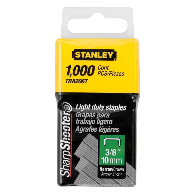 Grampos De Uso Geral 3/8" 1000 Peças Para Uso Em Tr40 E Tr40 - Tra206t - Stanley Stanley