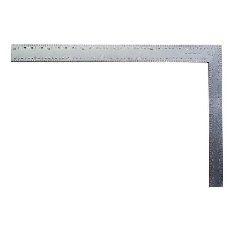 Esquadro de Aço para Carpinteiro 45-600 com Graduação em mm e Polegadas Stanley