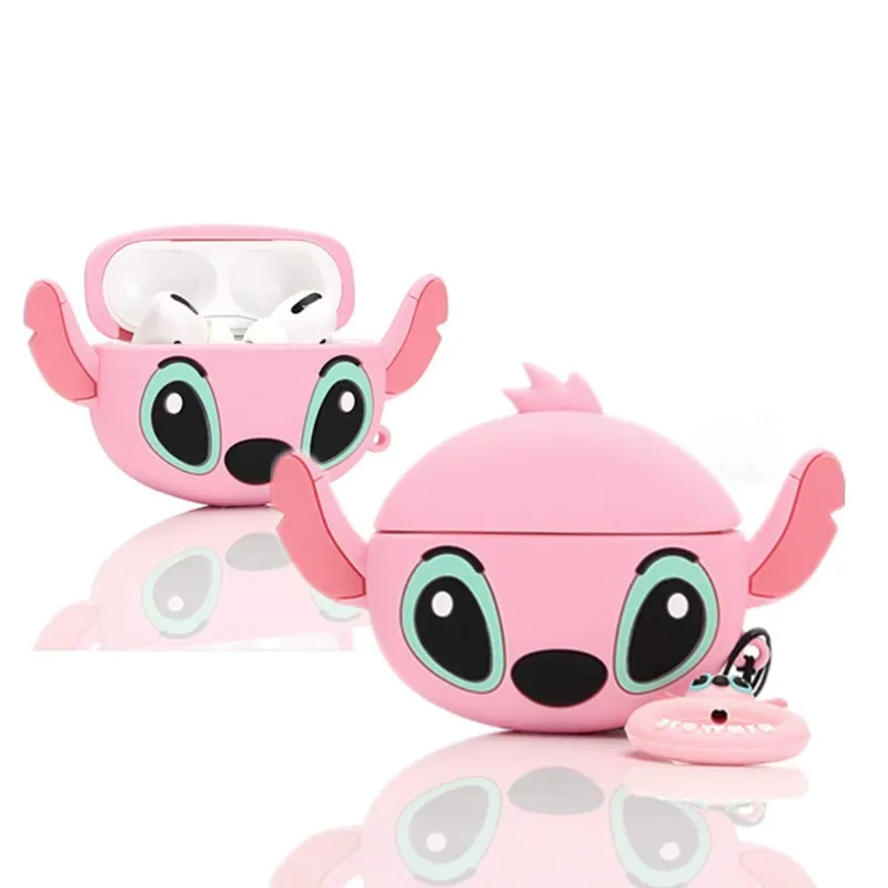 Capa De Silicone Airpods Pro Zahius Funny 3d Cartoon Pink
