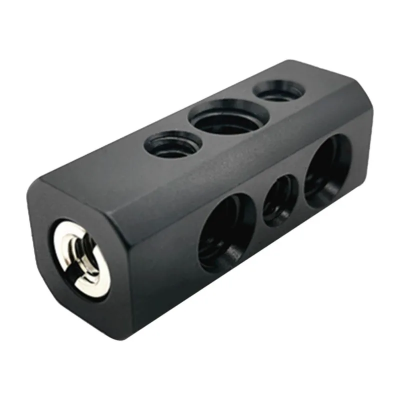 Adaptador De Sapata Quente Com Furos Roscados De 1/4" 3/8" Preto Para