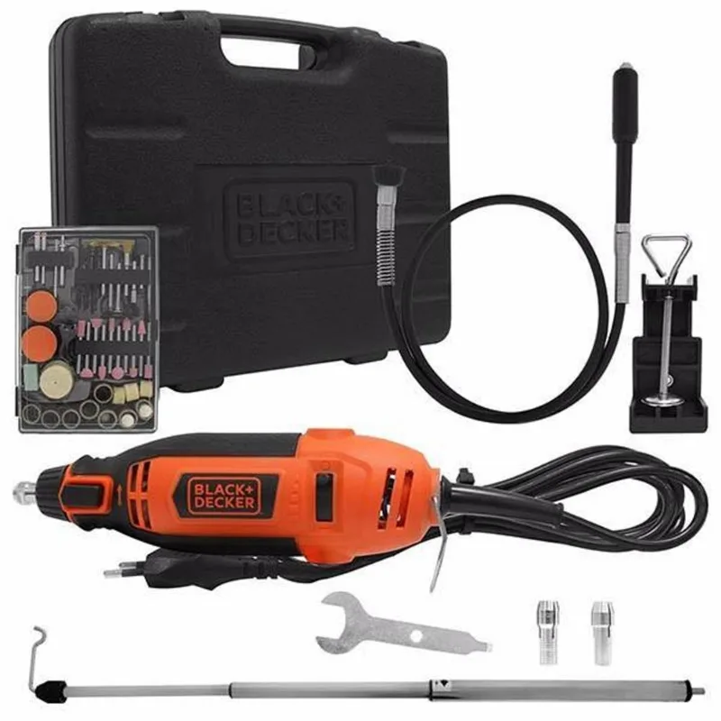 Kit Micro Retífica + 113 Acessórios Rt18ka 127v Black Decker