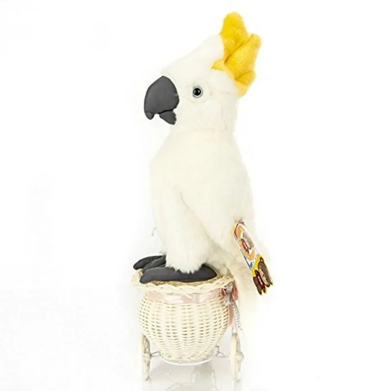 12 polegadas Arara Papagaio de pelúcia brinquedo de pelúcia animal brinquedo pelúcia boneca animal (branco)