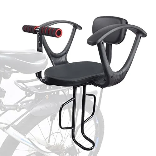 Ousexi assento de bicicleta traseiro da criança com encosto grosso, design traseiro do assento de bicicleta da criança para crianças de 2 a 8 anos de - Não Disponível