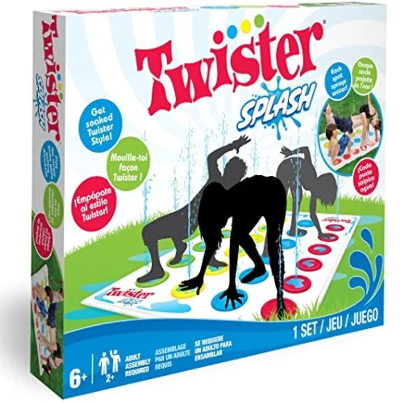 Hasbro Twister Splash Water Game para Crianças – Jogos ao ar livre do aspersor de quintal para diversão de verão