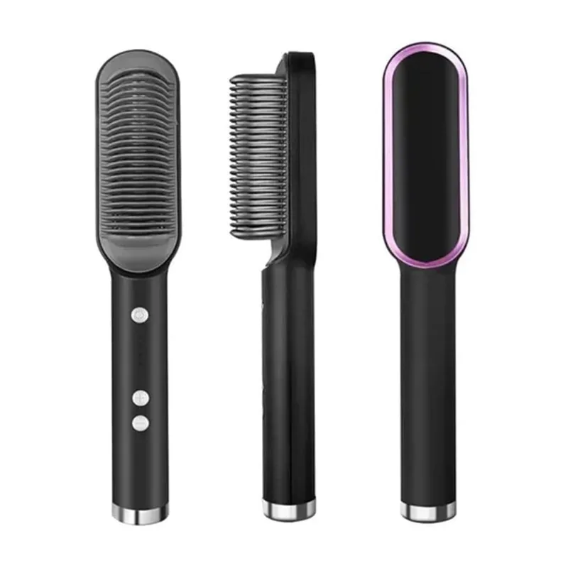 Escova de alisamento para modelagem de cabelo escova Preta