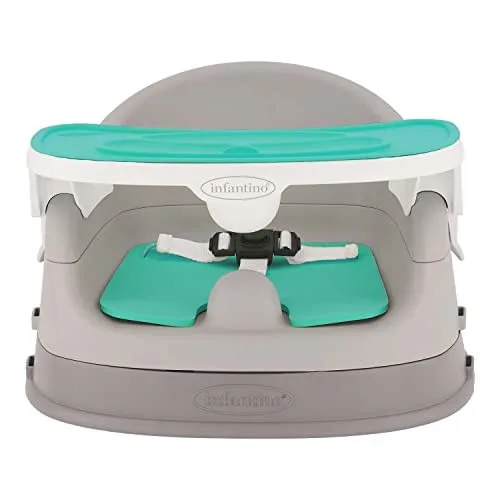 Infantino Grow-with-Me 4-in-1 Two-Can-Dine Deluxe Feeding Booster Seat, Space-Saving Design, Infant Booster for 6M +, Toddler Seat for 3Y + - Não Disponível