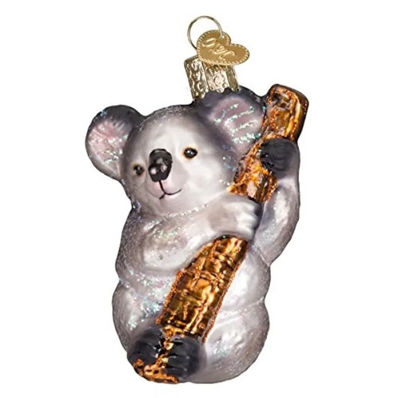 Coala de Natal do velho mundo Urso Vidro soprado enfeites para a árvore de Natal