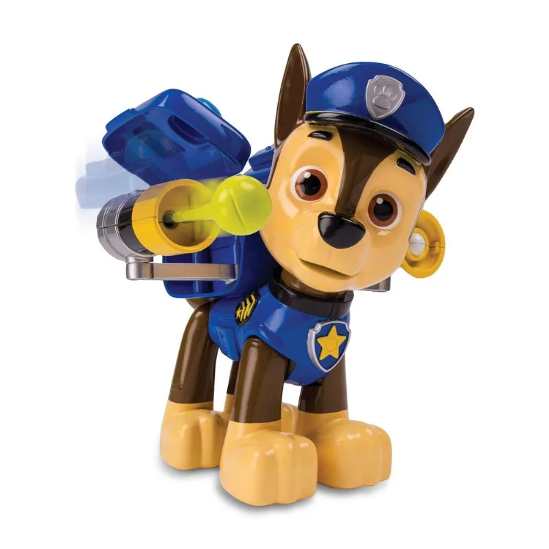 Boneco Patrulha Canina Jumbo Action Pup - Chase (azul)