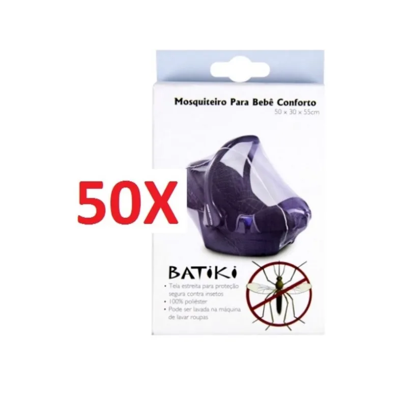 KIT 50 MOSQUITEIRO PARA BEBE CONFORTO TELA DE PROTECAO PARA CRIANÇAS E BEBE CONTRA MOSQUITOS, INSETOS, PERNILONGOS, MOSCAS, ZIKA E DENGUE