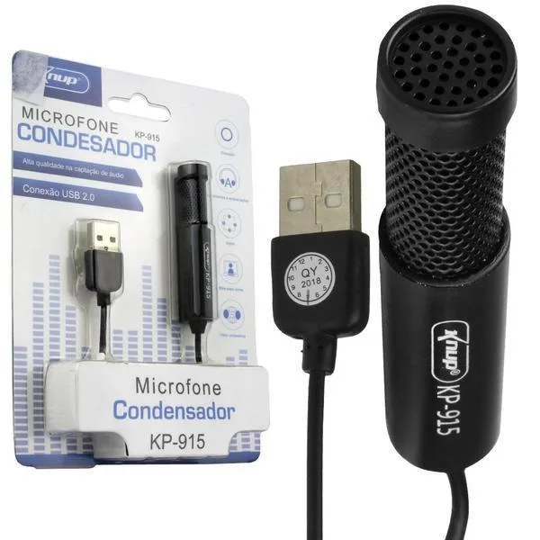 Microfone Condensador Usb Para Gravacao Jogos Treinamentos
