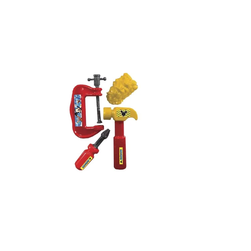 KIT FERRAMENTAS INFANTIL MARTELO GRAMPO CHAVE E ACESSORIO MENINO MICKEY DISNEY