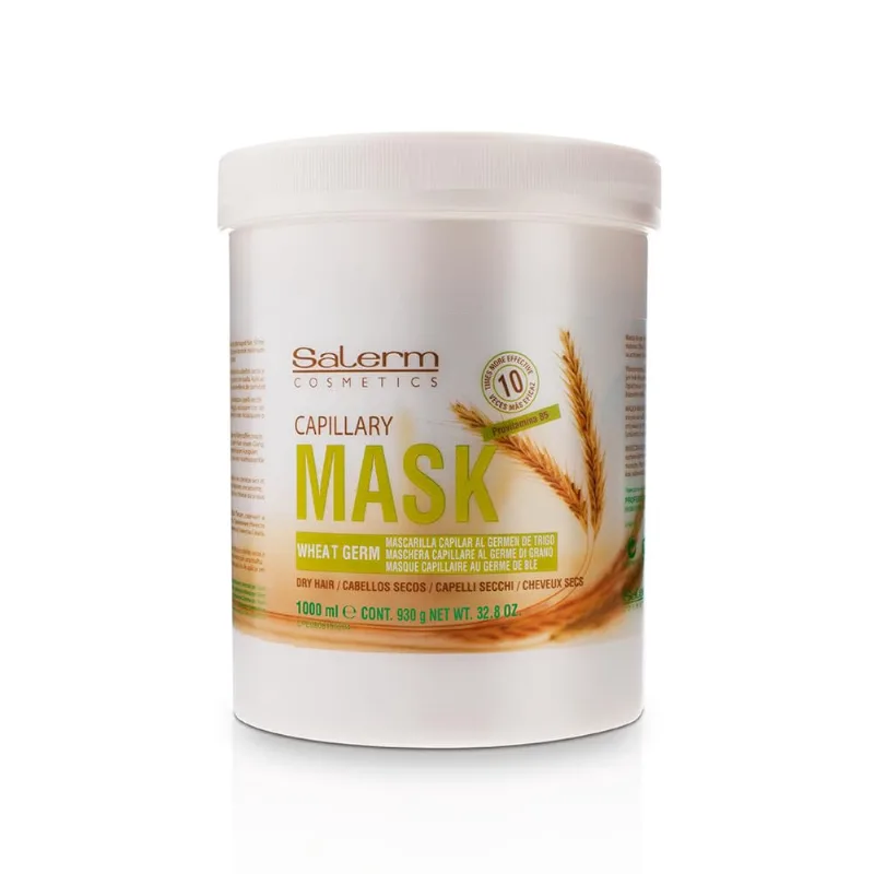 Máscara capilar Salerm Cosmetics Wheat Germ 1L para cabelos secos