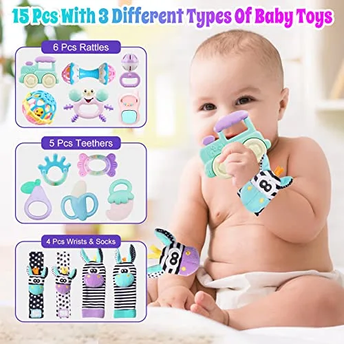 Baby Rattles 0-6 Meses Rattles Para Bebês 0-6 Meses Bab - Não Informado