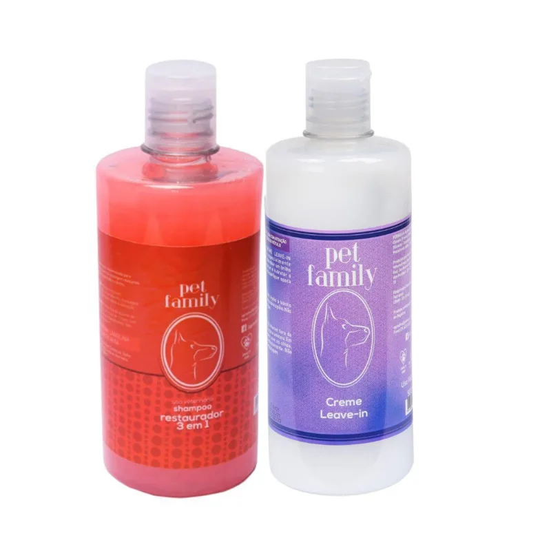 Kit Higiene Pet Shampoo Para Cachorro Pet Family 2 Produtos - Não Informado