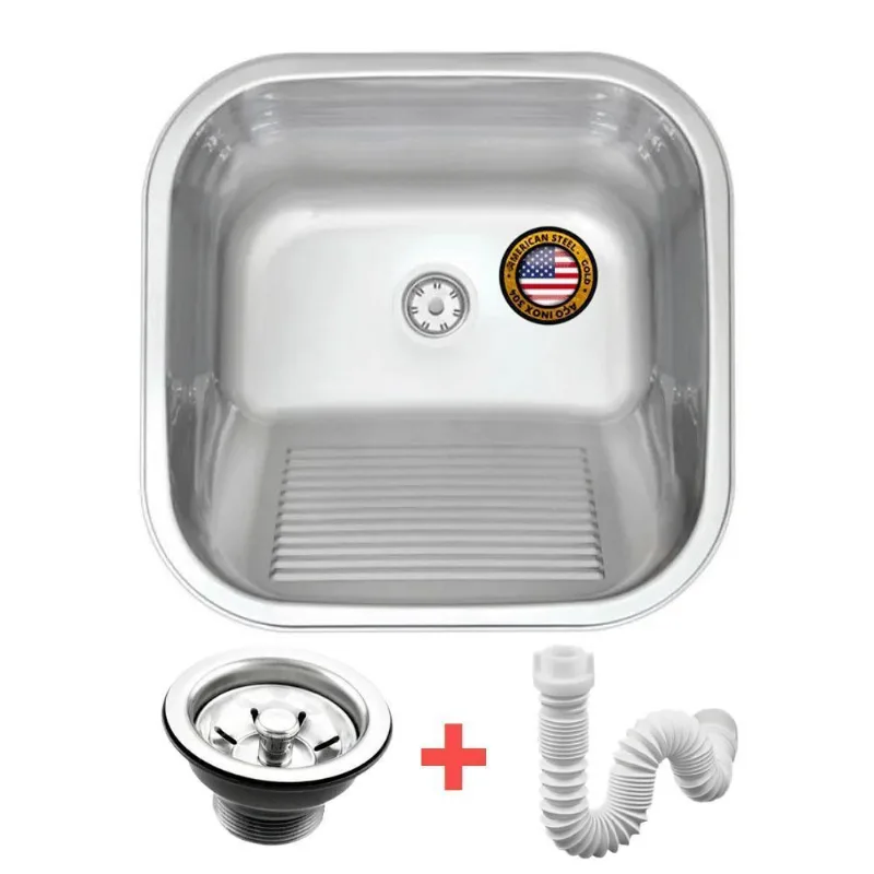 Tanque Lavanderia Fosco 40x34 +válv Aço Inox 304 As