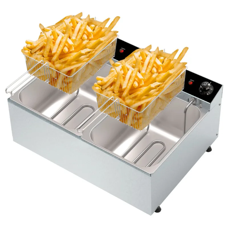 FRD11 Fritadeira eletrica dupla 2500W 2 cubas 5,0 litros 127V 50-60 Hz