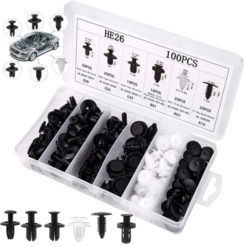 Kit 100 Presilhas Grampo Fixador De Carenagem p/ Carro Moto - Não Disponível