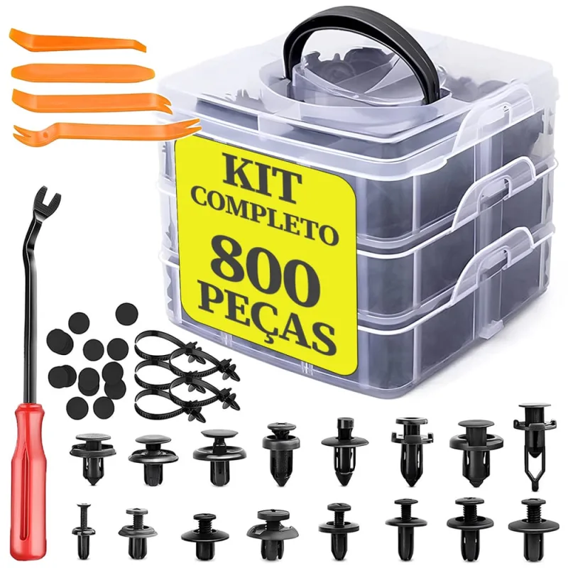Kit 800 Presilhas Grampo Fixador De Carenagem p/ Carro Moto - Não Disponível