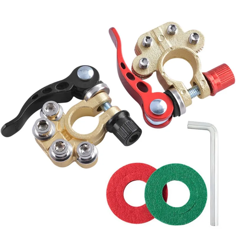 Terminal De Bateria Duplo Engate Rápido Carro Par Conector