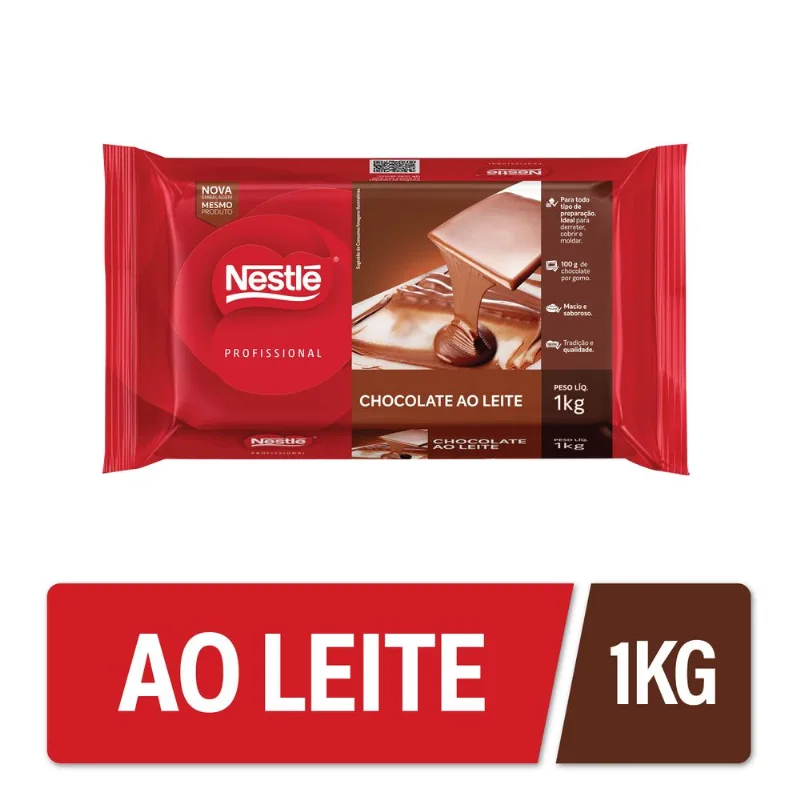 Cobertura Chocolate ao Leite Nestlé Barra 1kg
