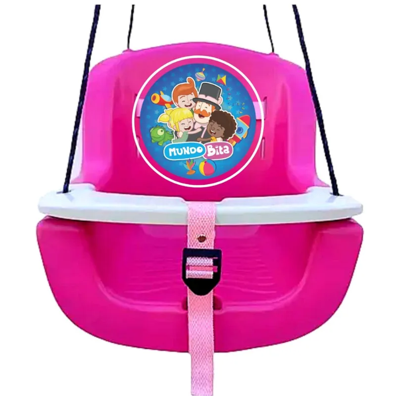 Cadeirinha De Balanço Bebe Mundo Bita (Rosa)