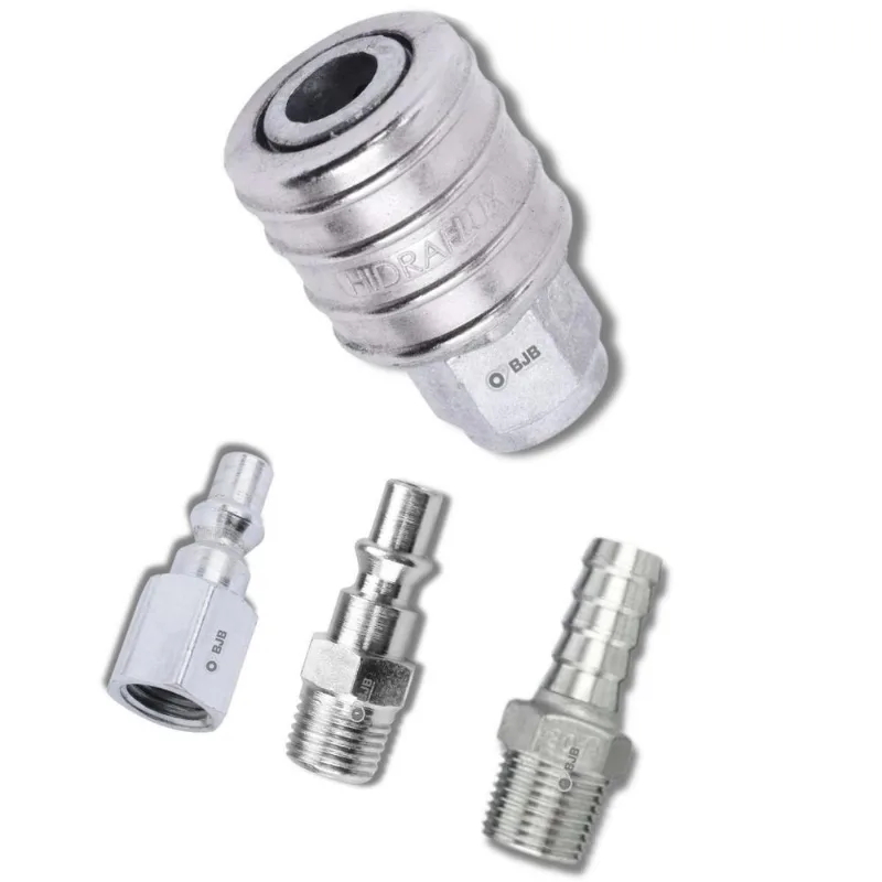 Kit Engate Rápido 1/4 Para Conexão De Compressor De Ar