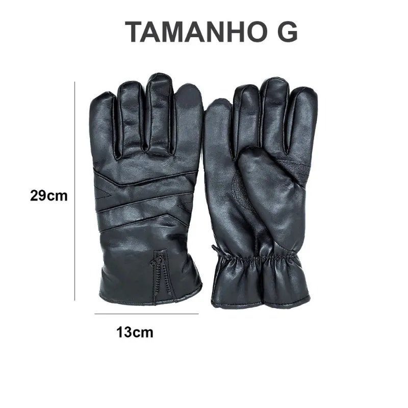 Luvas Motoqueiro Sintético Prova Vento Térmico Inverno 8088 G