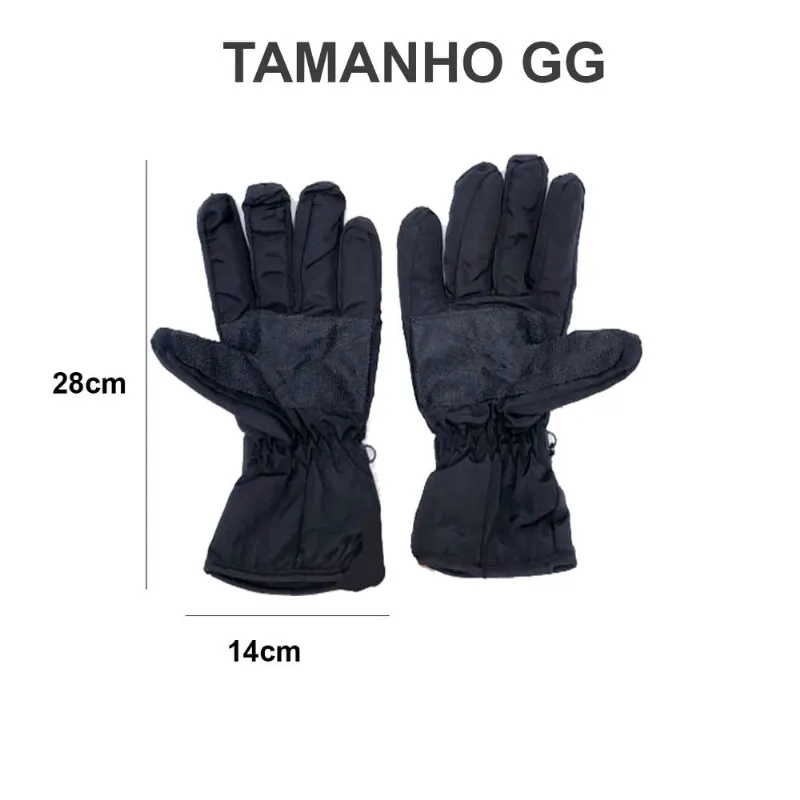 Luvas Motoqueiro à Prova de Vento Forro Térmico Inverno 8089 GG