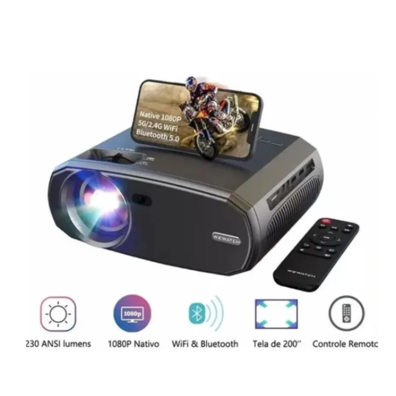 Projetor Wewatch V50 Wi-fi/ Bluetooth 5g- Full HD1080p
