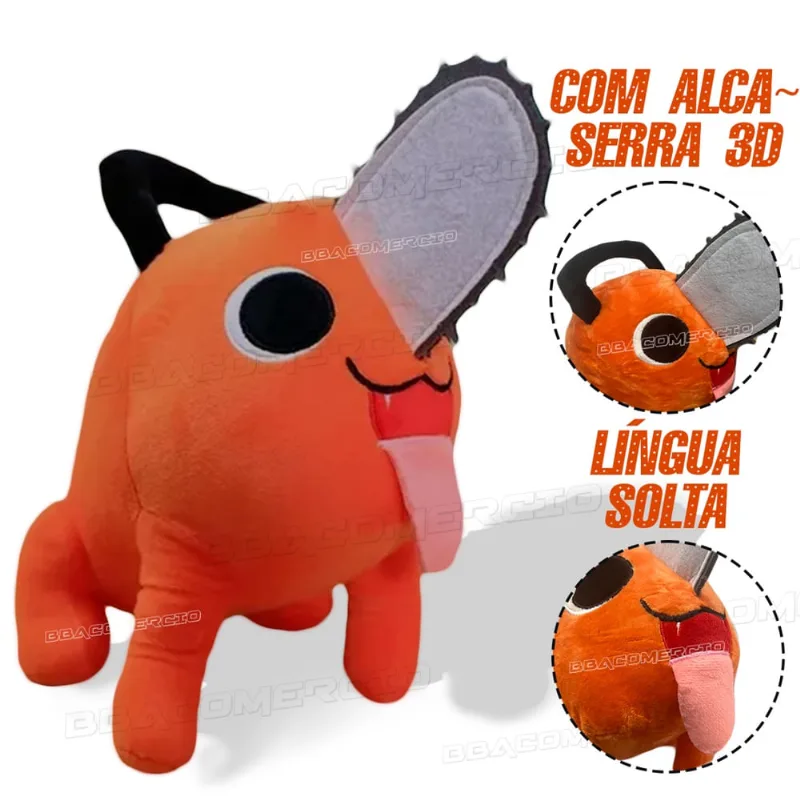 Brinquedo Pelúcia Pochita Homem Motosserra Chainsaw man