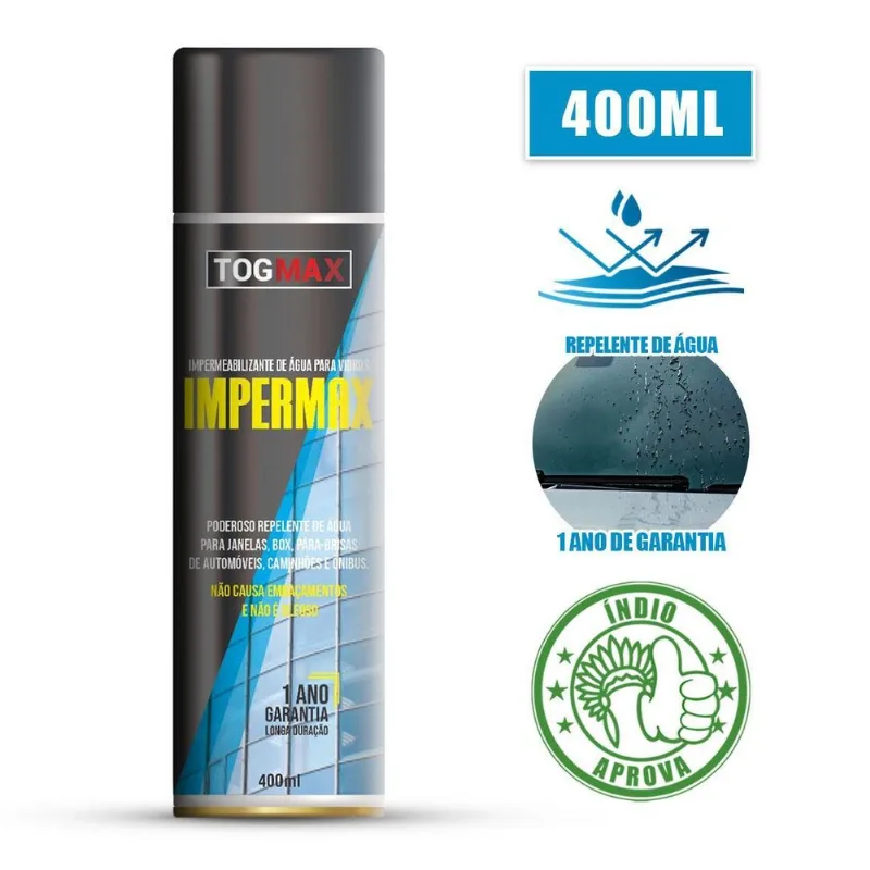 Repelente Água Vidro Cristalizador Para Brisa 400ml Togmax