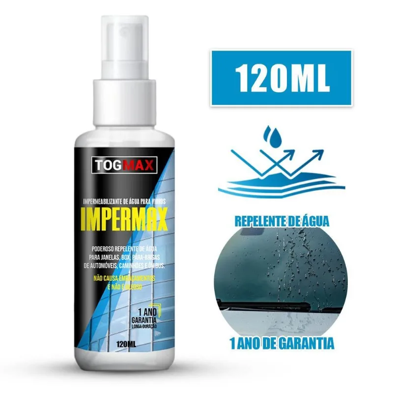Repelente Água Vidro Cristalizador Para Brisa 120ml Togmax
