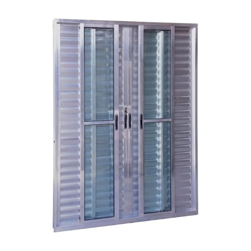 Porta Balcão 6 Folhas Diamante Veneziana Brilhante 210x150 Esquadrifazio