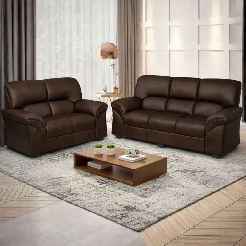 Conjunto Sofá 3 e 2 Lugares 192cm Parana Azera | Marrom