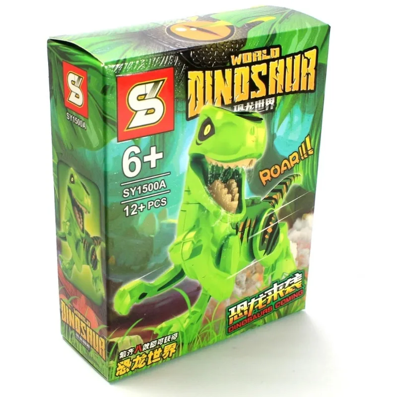 Brinquedo Dinossauro Jurassic World de Montar Estilo LEGO Colecionável 4