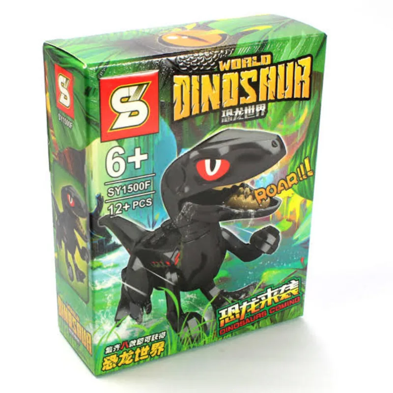 Brinquedo Dinossauro Jurassic World de Montar Estilo LEGO Colecionável 3