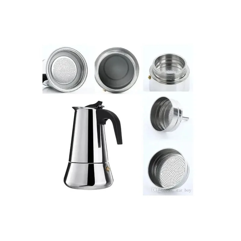 Cafeteira expresso, 4 xícaras, manual, alumínio italiano - Não Disponível