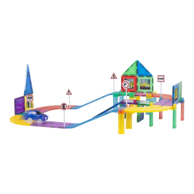 Blocos Magnéticos Pista Corrida-Magforma-Brinquedo Magnético