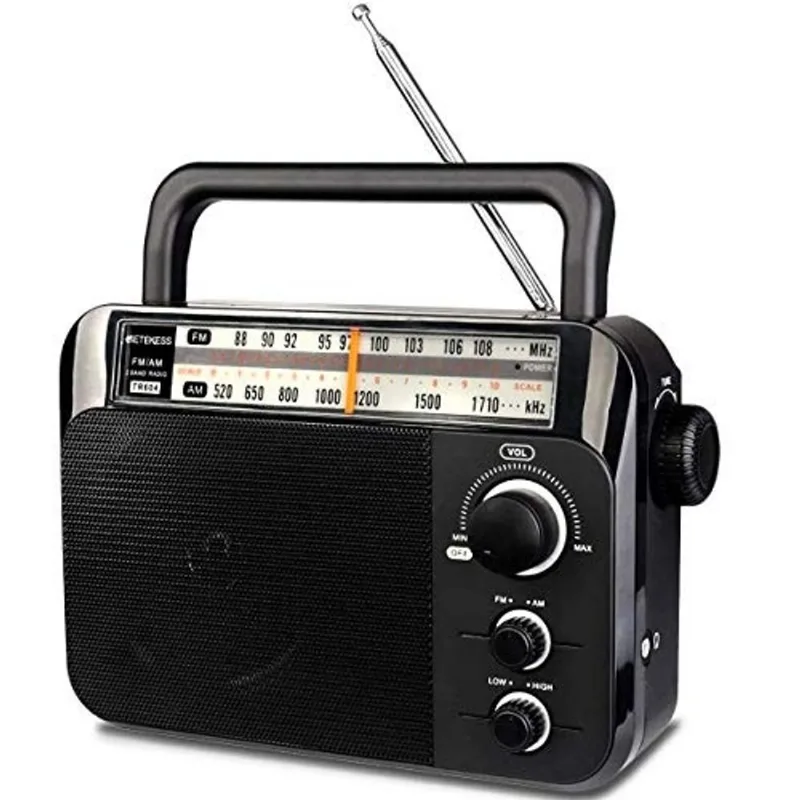 Rádio am fm Portátil Retekess TR604 com Bateria 3D - Preto