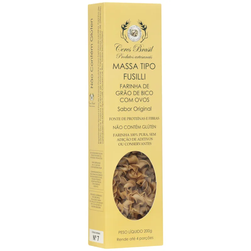 Macarrão Tipo Fusilli De Farinha De Grão De Bico - Não Informado