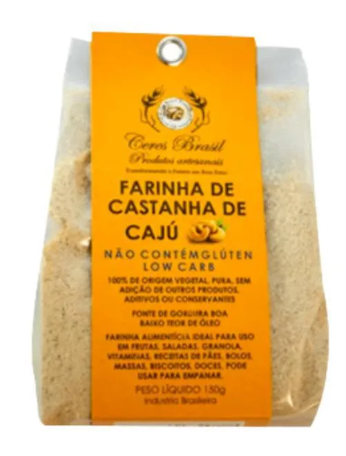 Farinha De Castanha De Caju Sem Glúten Ceres 150g - Não Informado