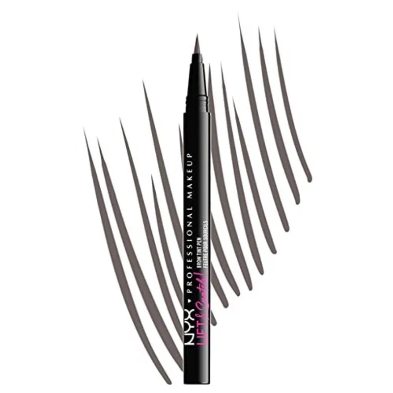 Nyx professional makeup Lift & Snatch Caneta de tonalidade para sobrancelhas, Cinzento Preto