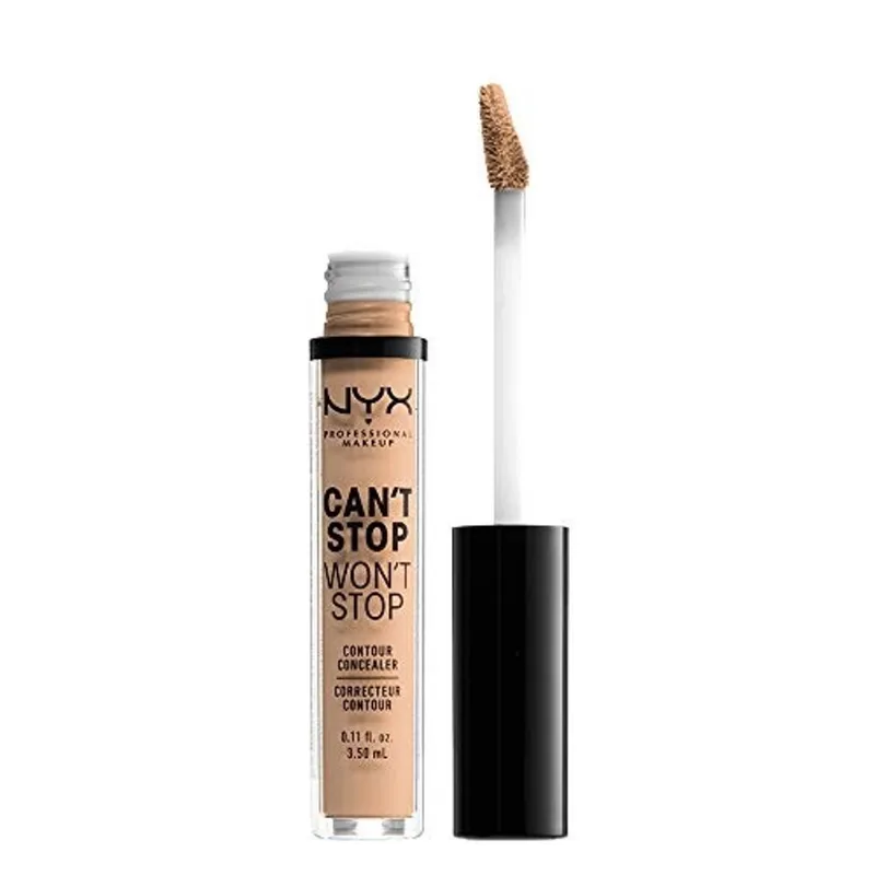 Nyx professional makeup Can't Stop Won't Stop Contour Concealer, 24h Full Coverage Matte Finish - Natural