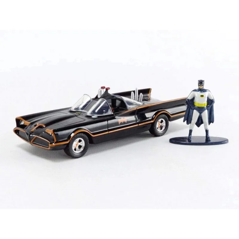 Jada Toys dc Comics 1:32 Série clássica de TV 1966 Batmóvel Carro com Batman Figure, Brinquedos para Crianças e Adultos
