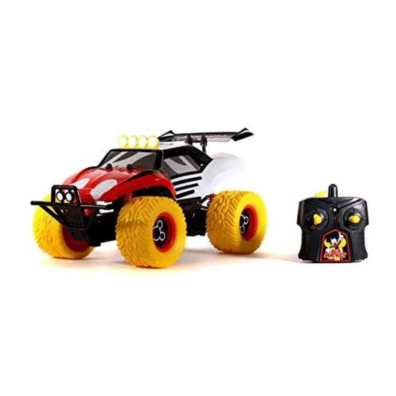 Jada Toys Disney Junior 1:14 Mickey Buggy rc Carro de Controle Remoto 2.4GHz, brinquedos para crianças e adultos, preto / vermelho